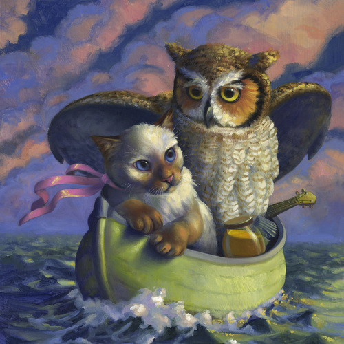 owl in boat